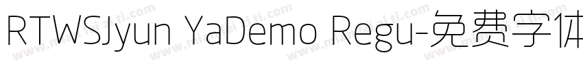 RTWSJyun YaDemo Regu字体转换